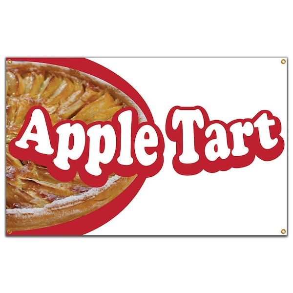 Apple Tart Banner Concession Stand Food Truck Single Sided